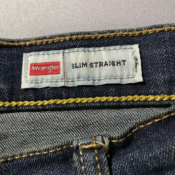Wrangler Dark Blue Straight Jeans - Picture 6 of 10